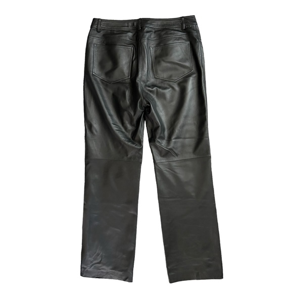 Lafayette 148 NewYork 100% Leather Trouser Pants Size 8 - Picture 10 of 12